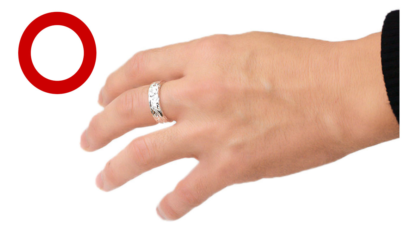 フィット感を確認する方法の悪い例