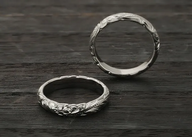 ハワイアンジュエリー プラチナ950ペアリング