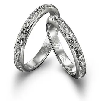 ハワイアンジュエリー PT950 マリッジリング