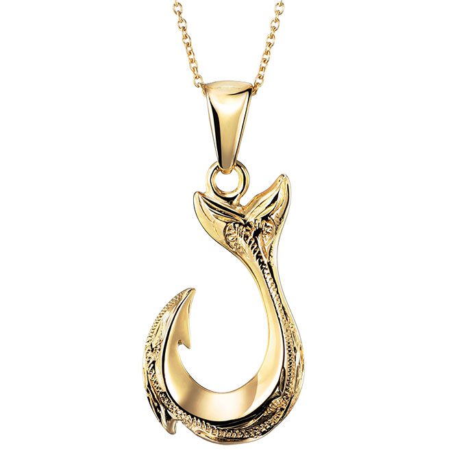 ハワイアンジュエリー  ネックレス K10あずきチェーン太さ0.7mm