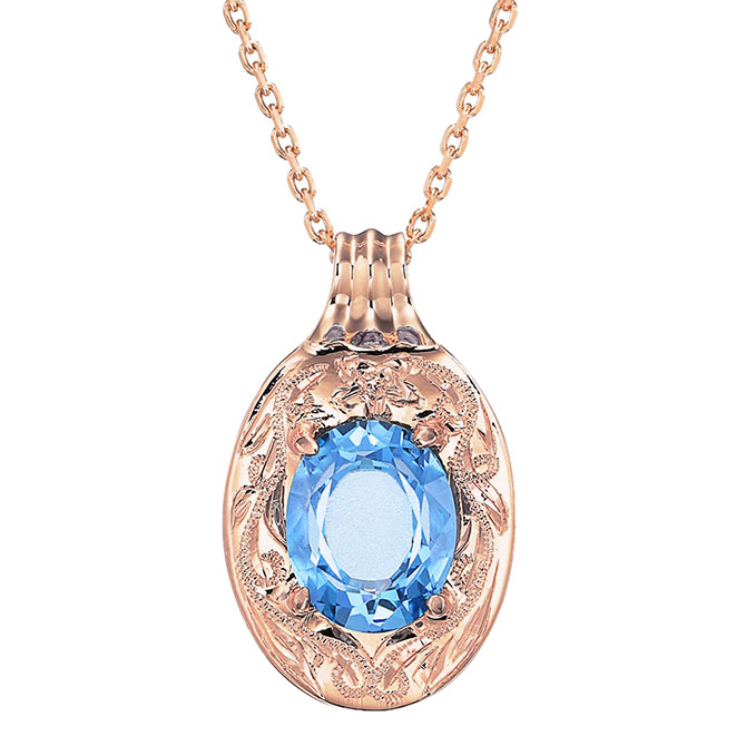 ハワイアンジュエリー 超大粒 カラーストーン ネックレス K10カットあずきチェーン太0.9mm