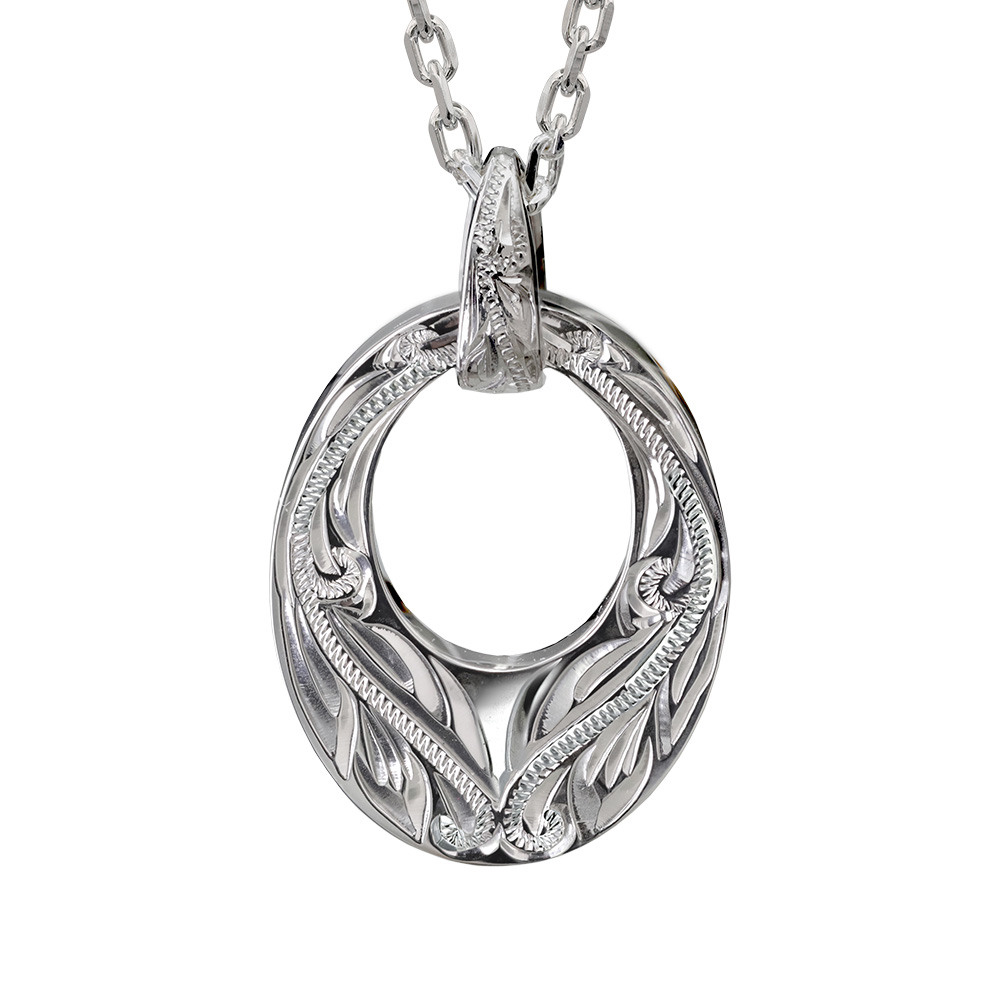 ハワイアンジュエリー オーバルプレート ネックレス