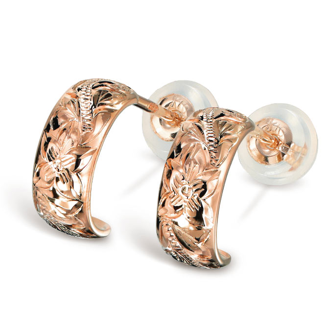 ハワイアンジュエリー フープ ピアス