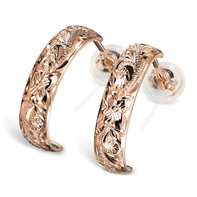 ハワイアンジュエリー フープ ピアス