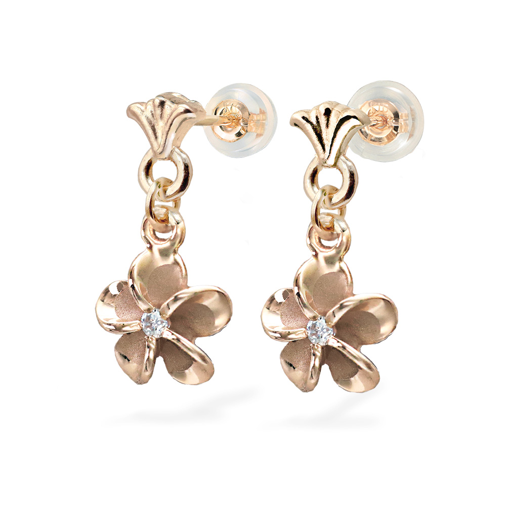 ハワイアンジュエリー フレア プルメリア ピアス