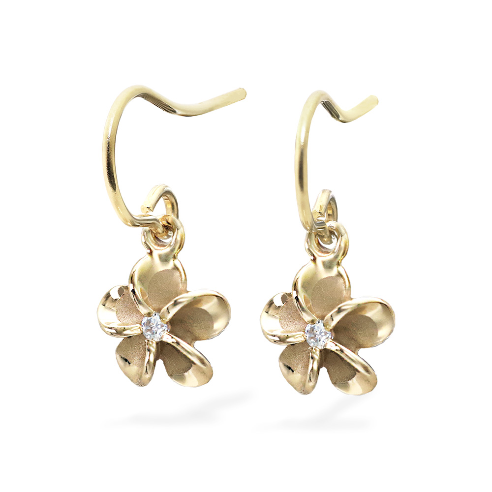 ハワイアンジュエリー フック プルメリア ピアス