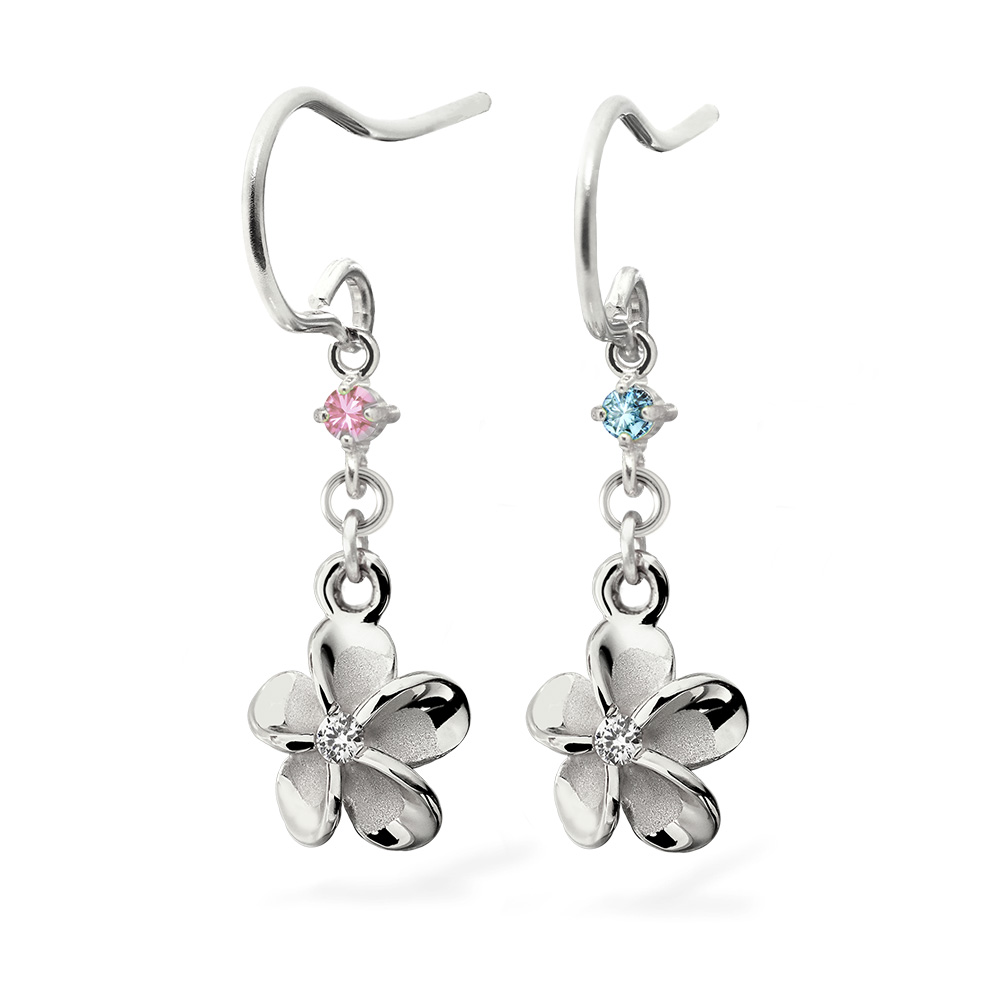 ハワイアンジュエリー フック プルメリア ピアス