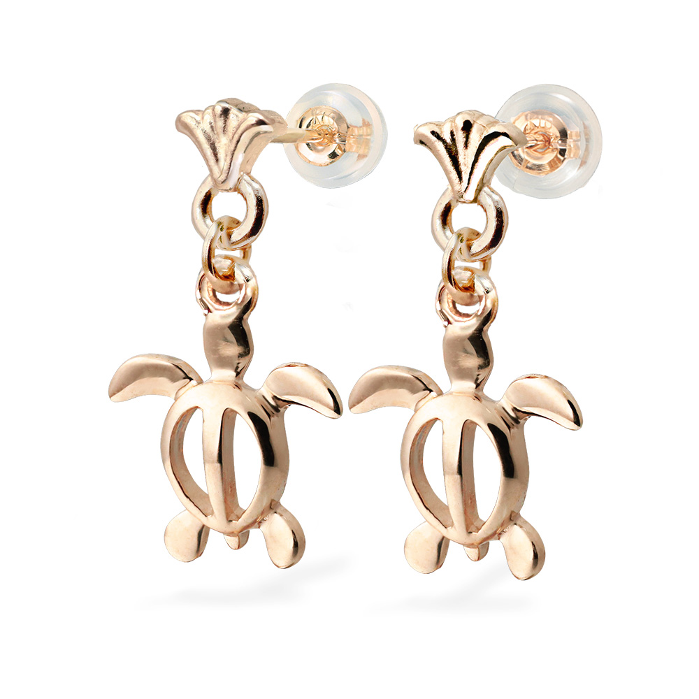 ハワイアンジュエリー フレア ホヌ ピアス