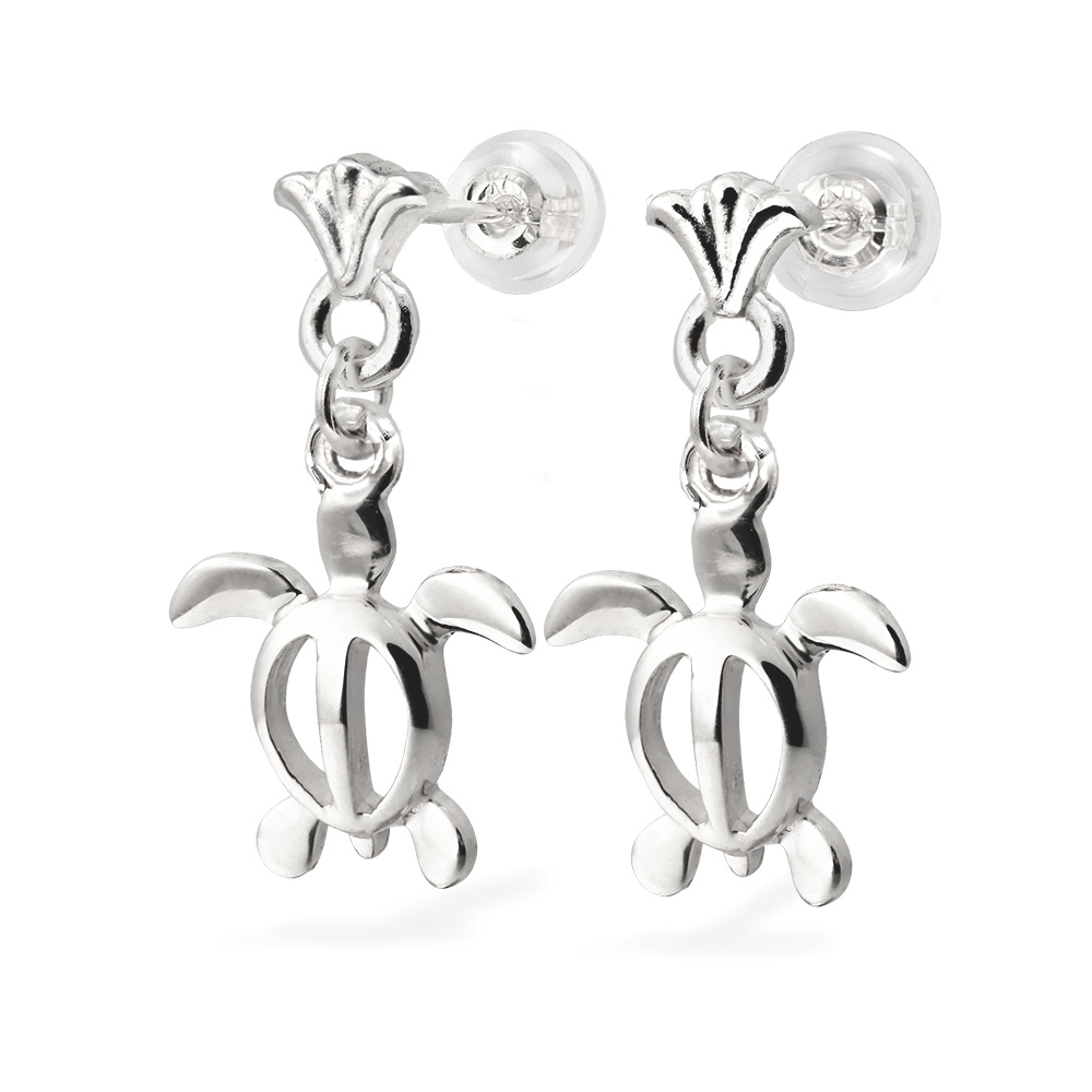 ハワイアンジュエリー フレア ホヌ ピアス