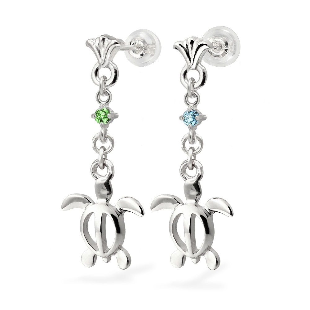 ハワイアンジュエリー フレア ホヌ ピアス