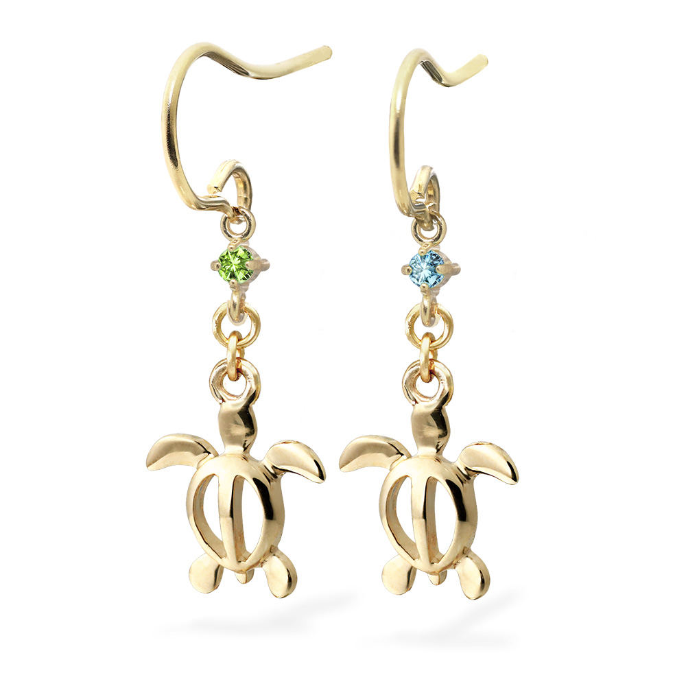 ハワイアンジュエリー フック ホヌ ピアス