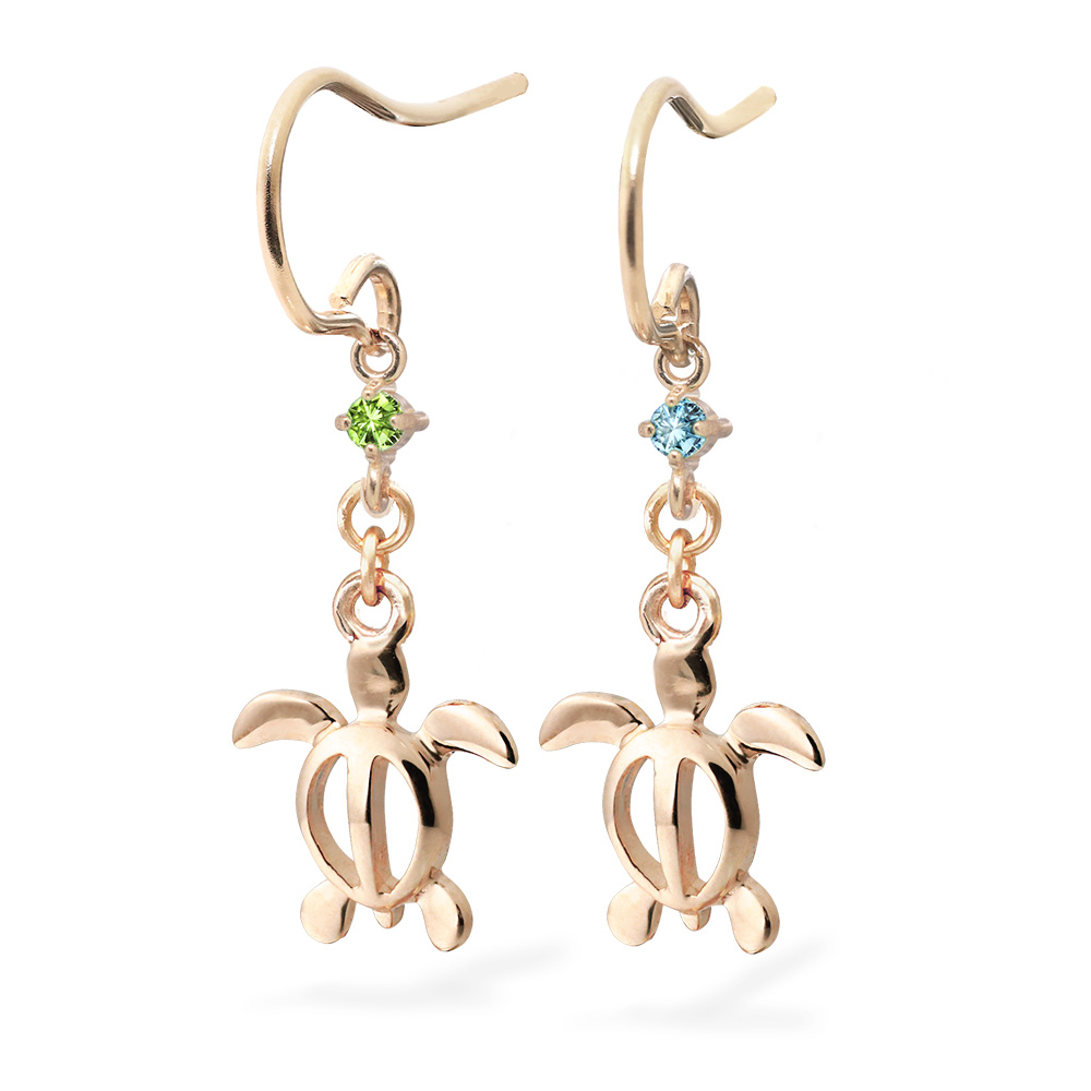 ハワイアンジュエリー フック ホヌ ピアス