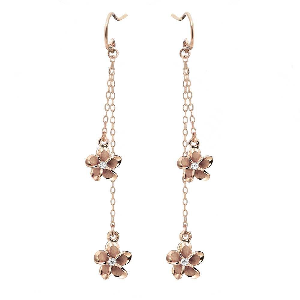 ハワイアンジュエリー フック 2チャーム ロングピアス