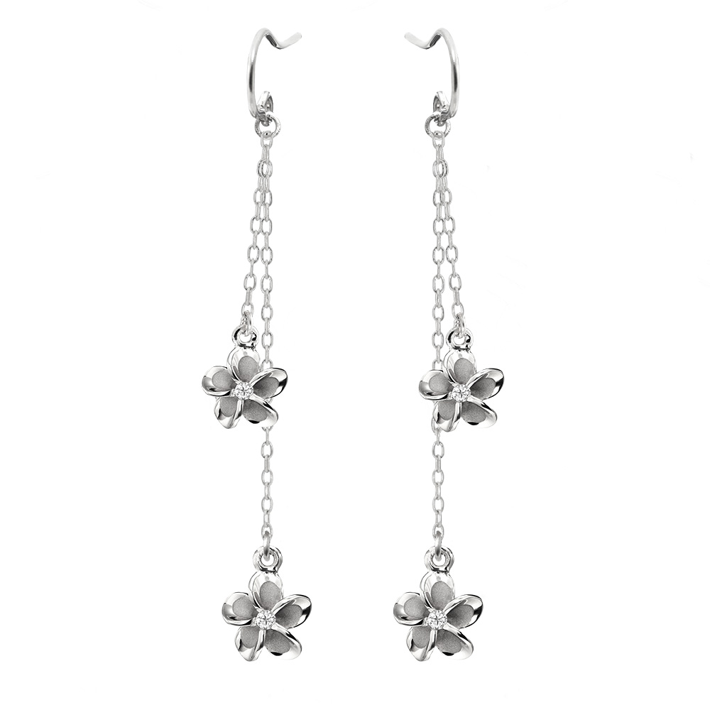 ハワイアンジュエリー フック 2チャーム ロングピアス