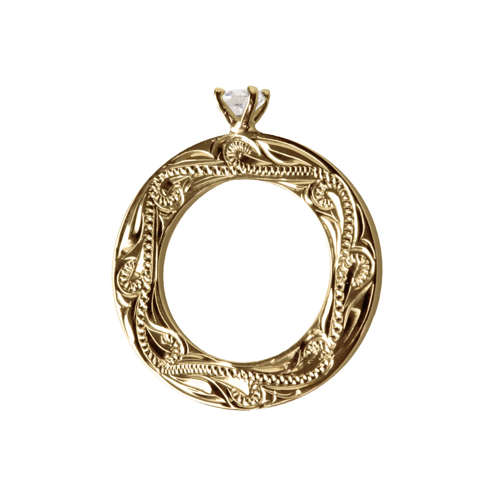 ハワイアンジュエリー ベビーリング K14ゴールド ヴァージンネックレス