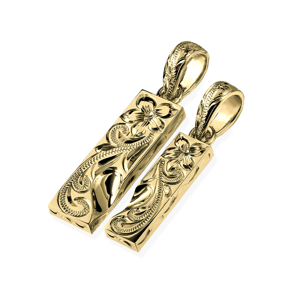 ハワイアンジュエリー ラブハートプレート ペア K14 ヴァージンネックレス (チェーン別売)