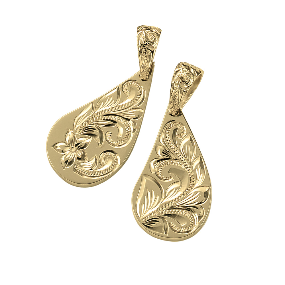 ハワイアンジュエリー シェアハートプレート K14 ヴァージンネックレス (チェーン別売)