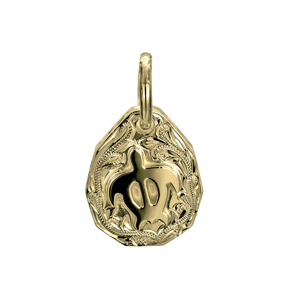 ハワイアンジュエリー ティアドロップ ホヌ S K14 ヴァージンネックレス (チェーン別売)