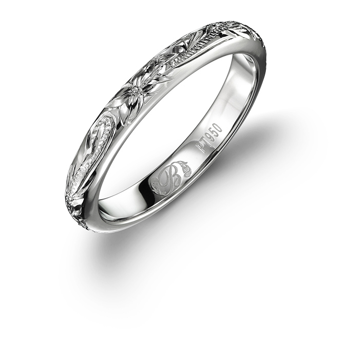 ハワイアンジュエリー PT950 マリッジリング