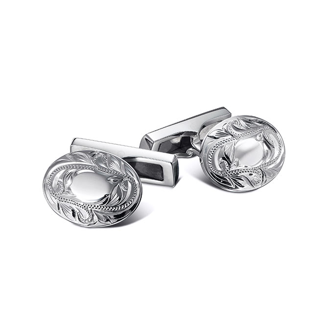 ハワイアンジュエリー オーバル カフリンクス