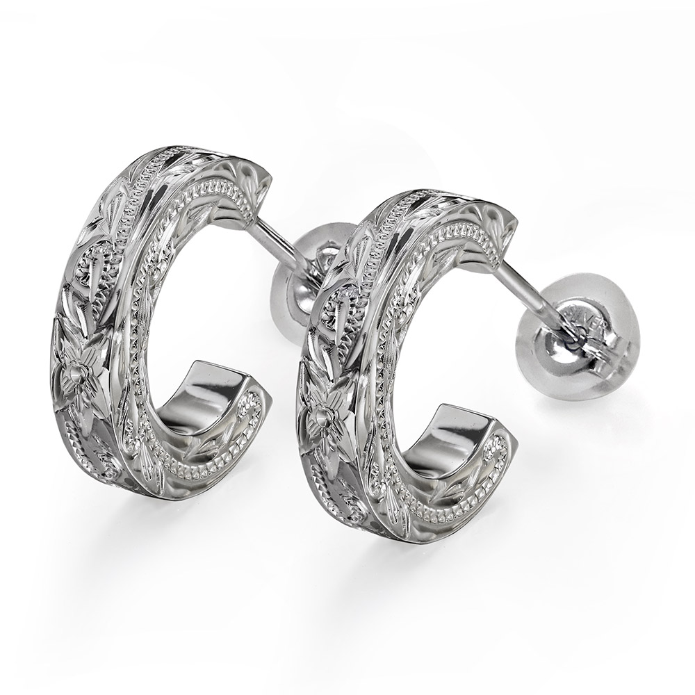 ハワイアンジュエリー フープ ピアス