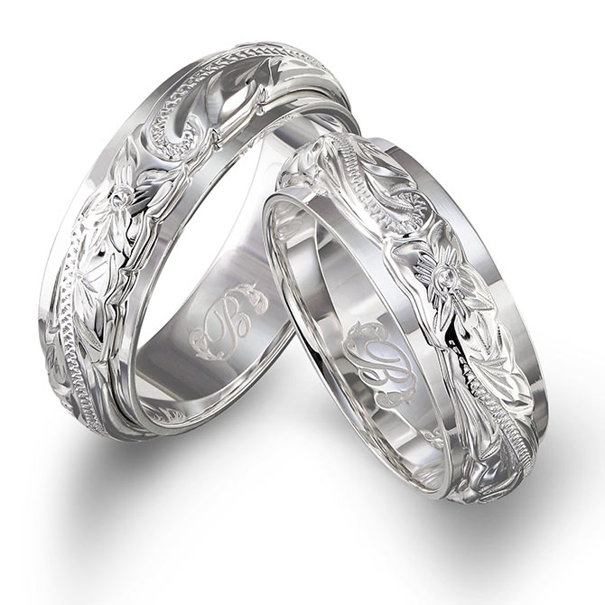 ハワイアンジュエリー ダブルプレート ペアリング