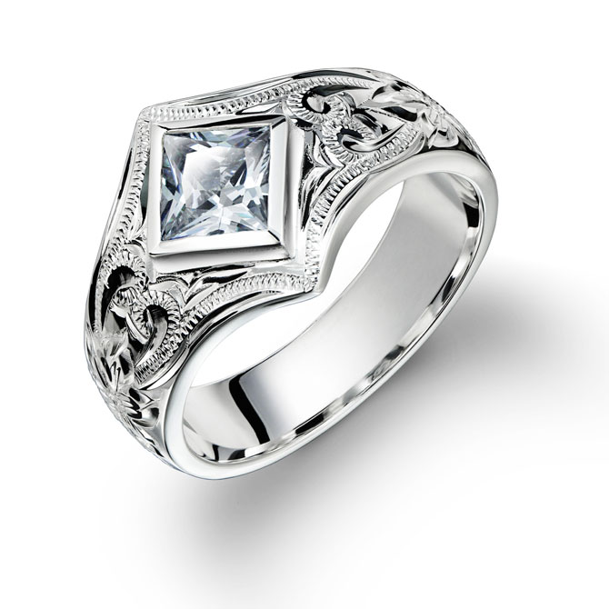 ハワイアンジュエリー シルバー925 リング スクエアジルコニア 指輪