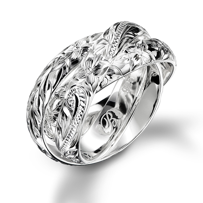 ハワイアンジュエリー シルバー925 3連リング 指輪