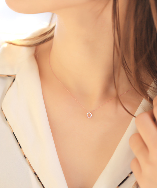 K18フルムーンネックレス