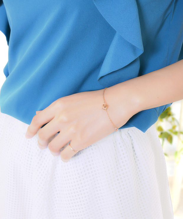 K14ハイビスカスバレル ブレスレット