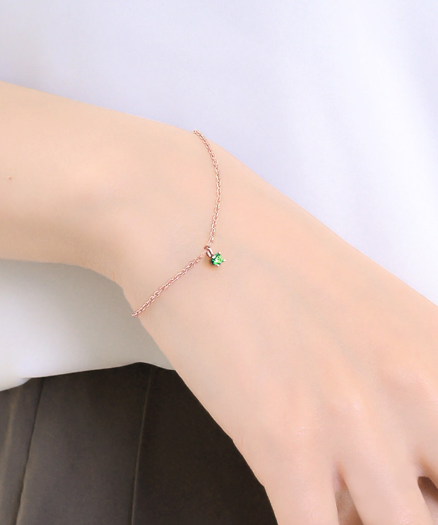 K10一粒誕生石ブレスレット